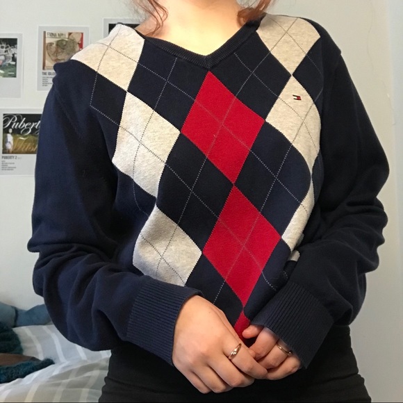 SOLD / argyle sweater - Picture 3 of 4